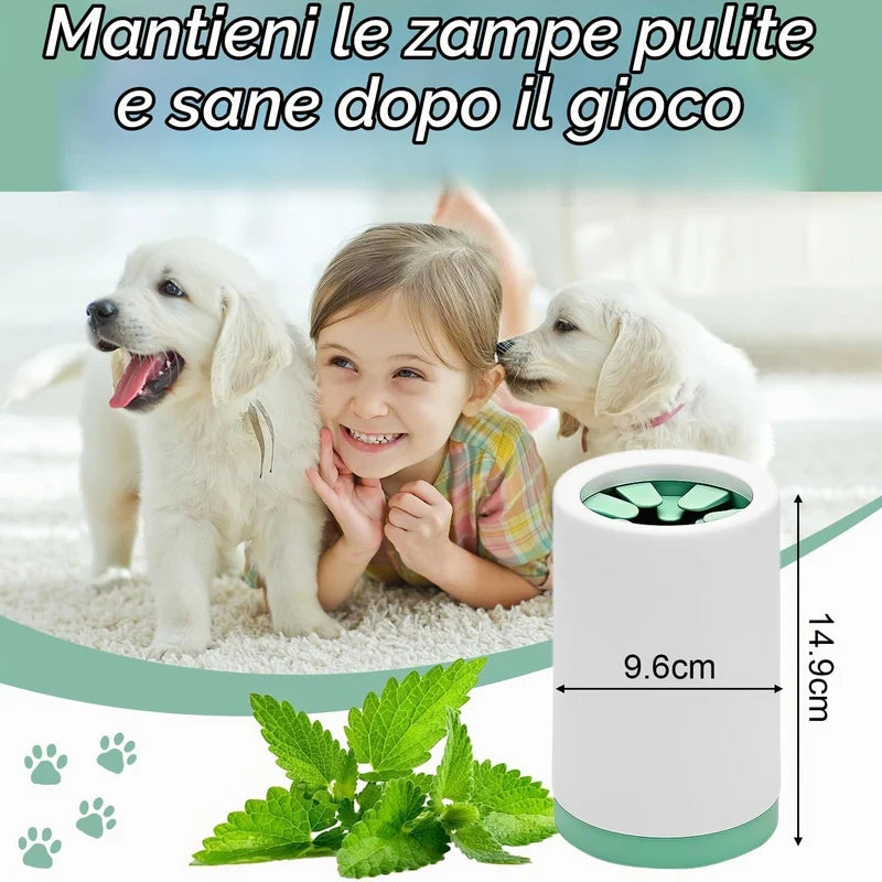 Pulisci-Zampe Automatico Portatile per Cani e Gatti